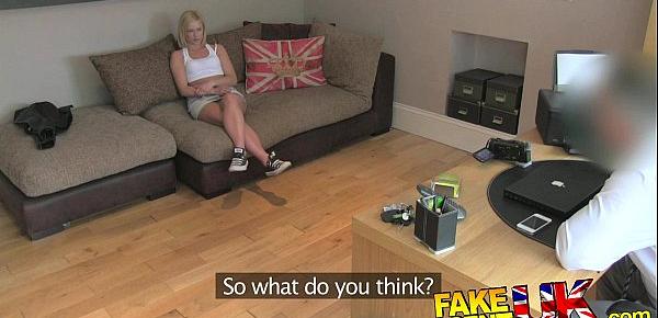  FakeAgentUK British Blonde MILF devours cock for cash